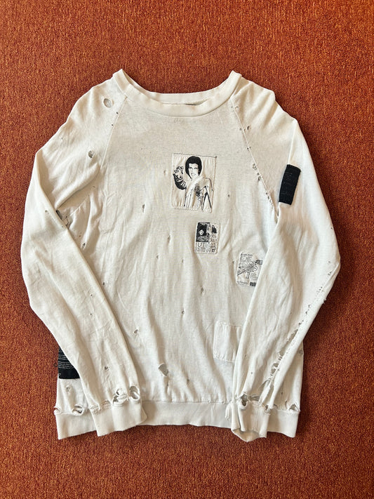 aw01 raf simons "riot riotriot" patched longsleeve