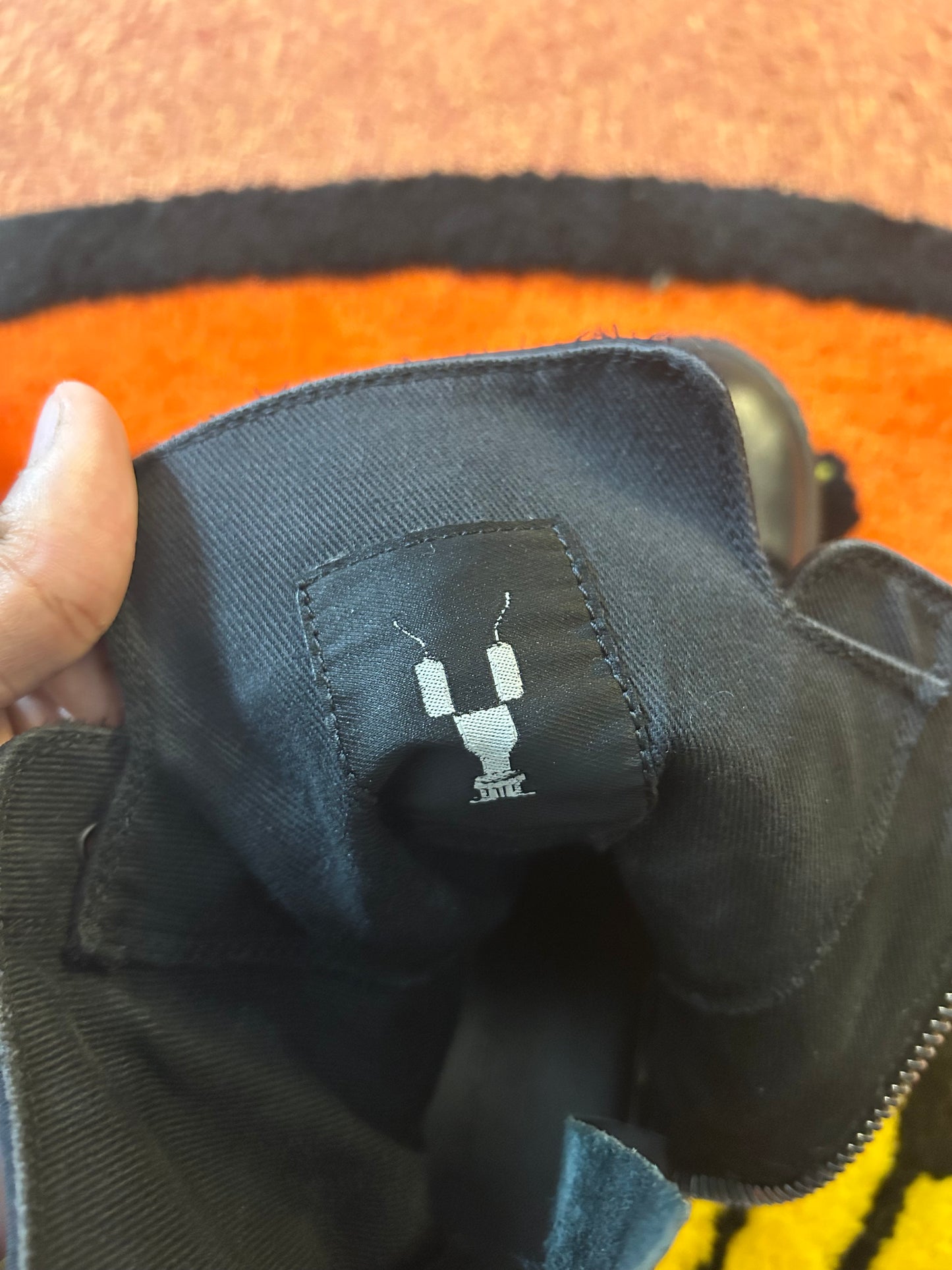 Rick Owens Triple Black Cargo Pocket Ramones (Size US10)