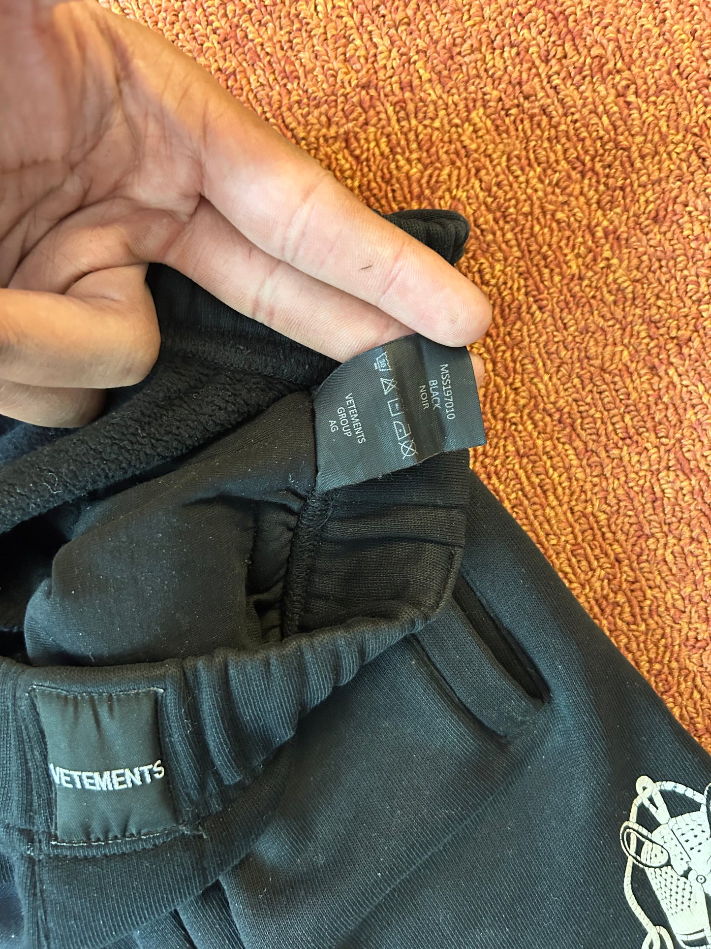 Vetements SS19 Pocket Logo Sweatpants