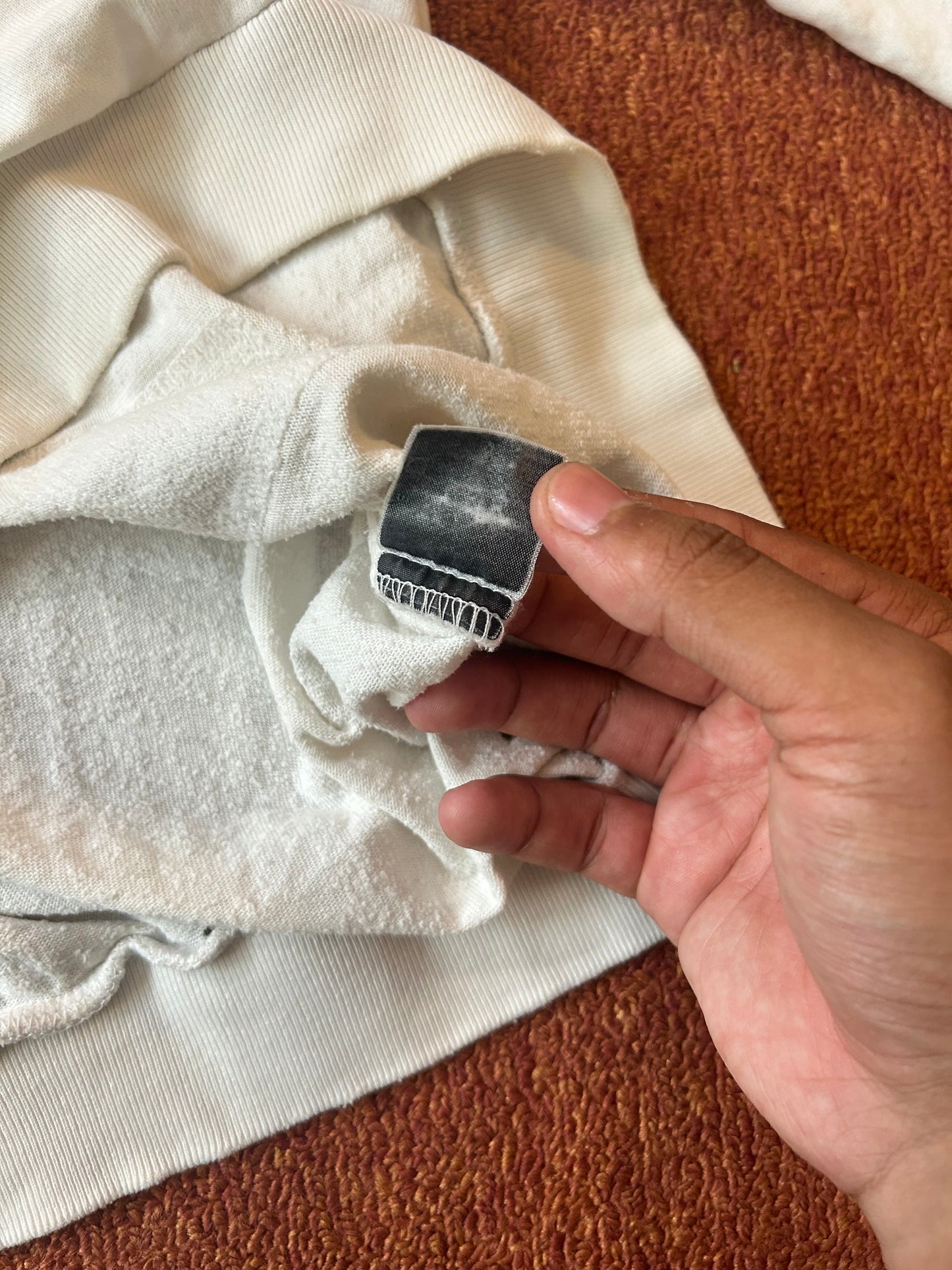 aw01 raf simons "riot riotriot" patched longsleeve