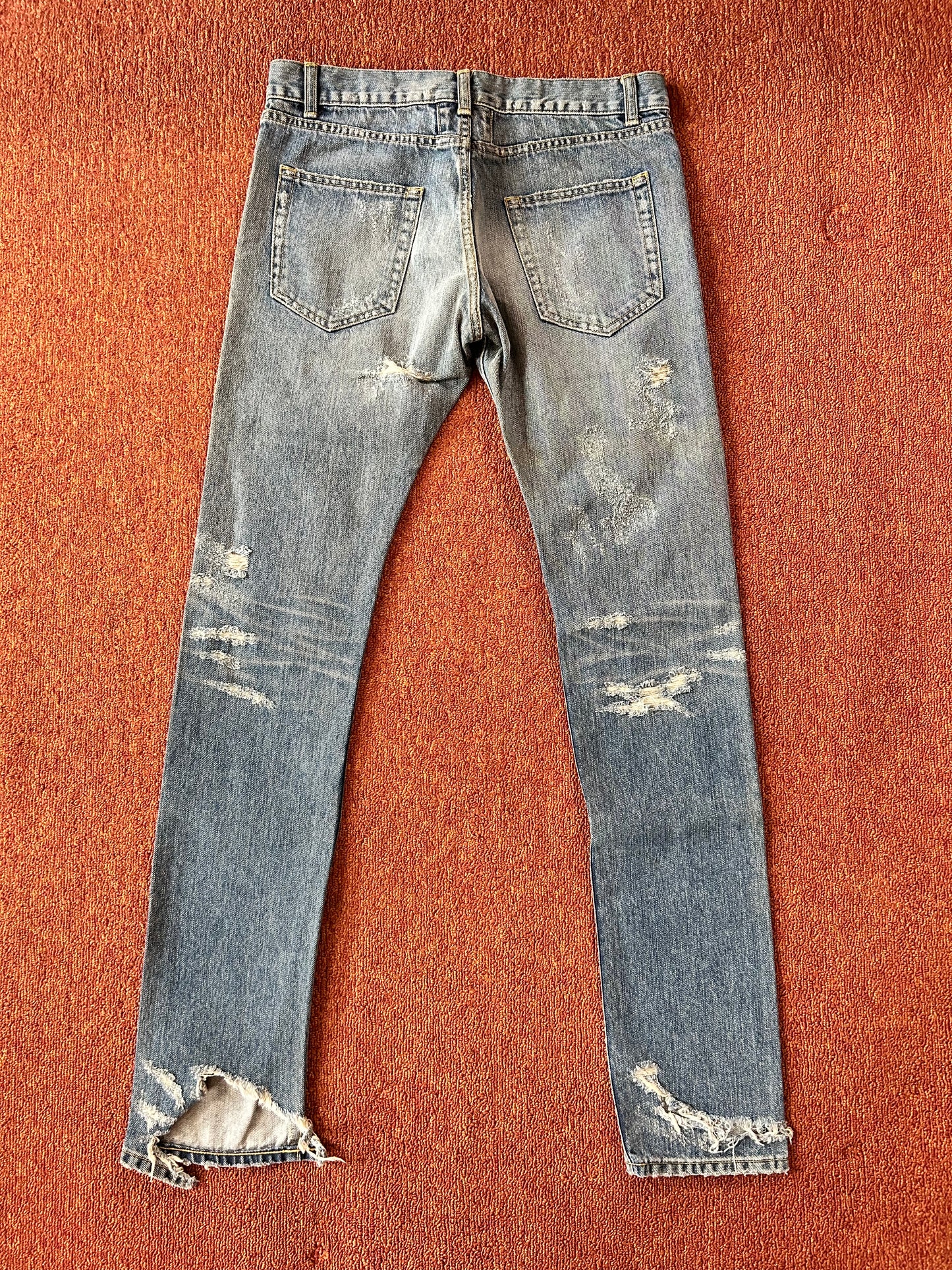 saint laurent fw2013 chain denim