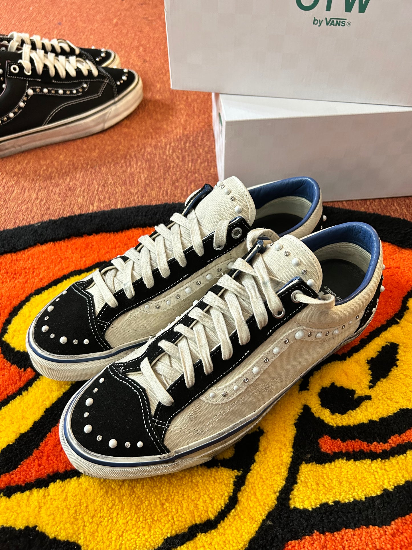 Pearlized Marshmallow Vans