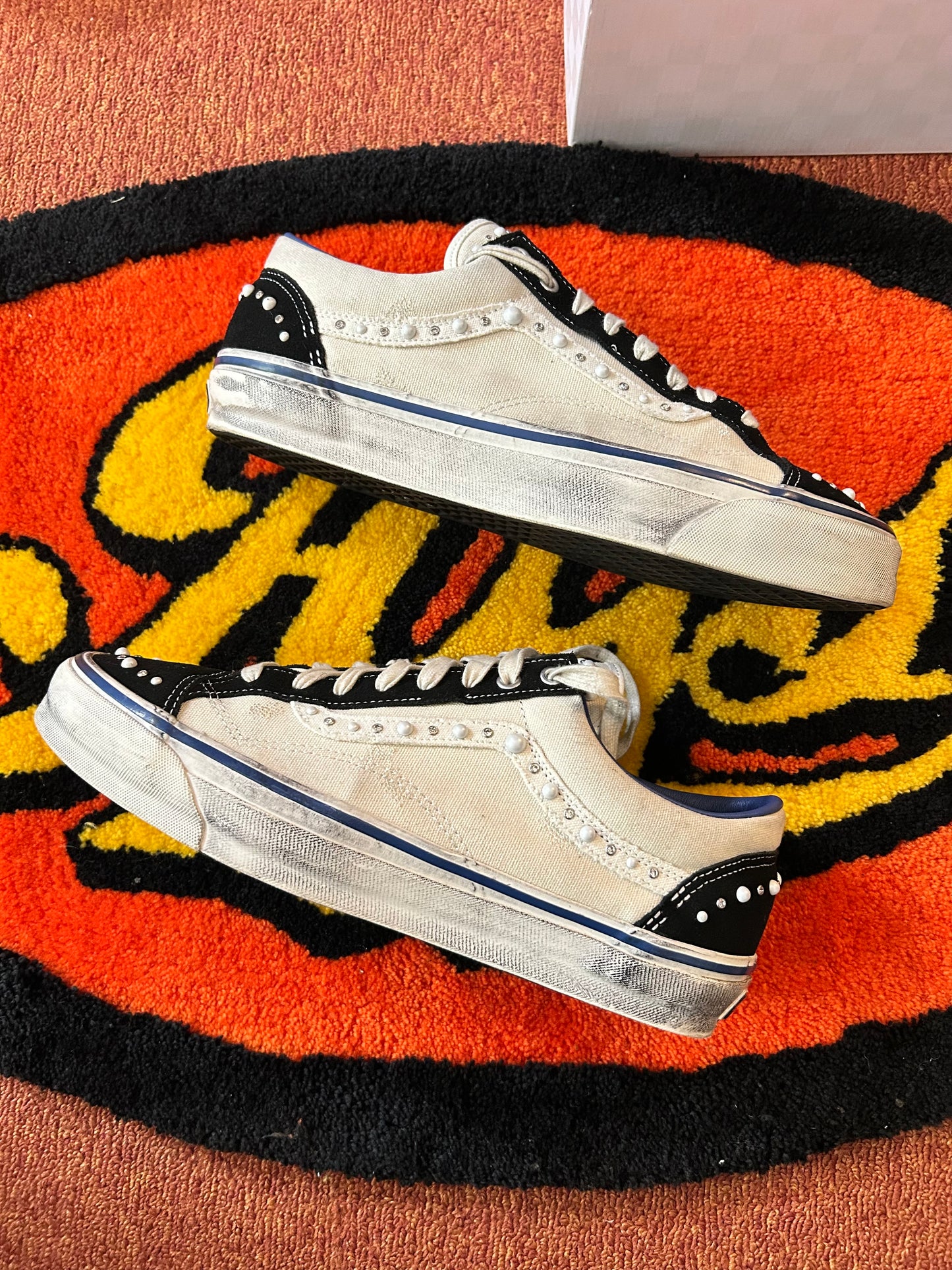 Pearlized Marshmallow Vans
