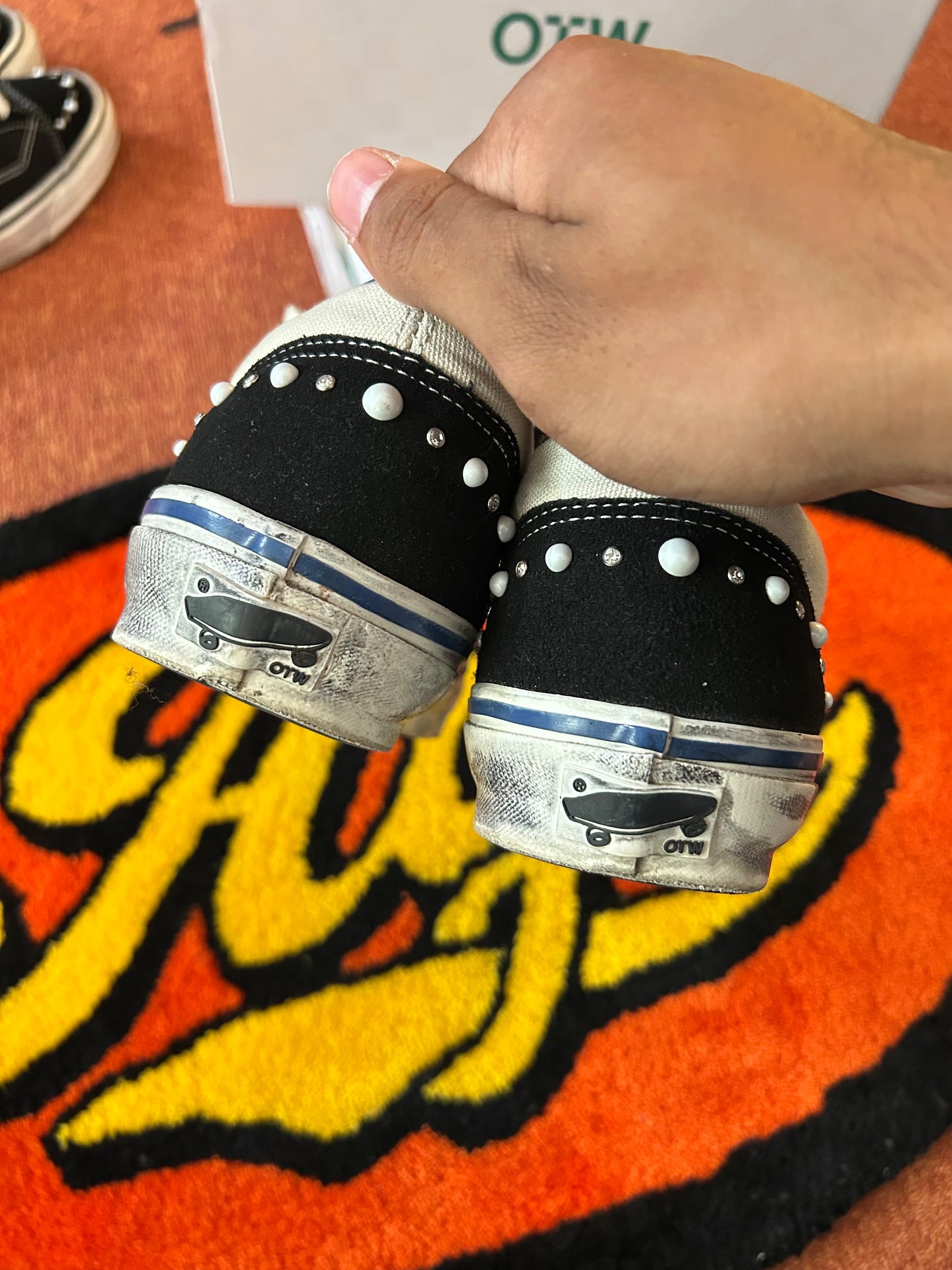 Pearlized Marshmallow Vans