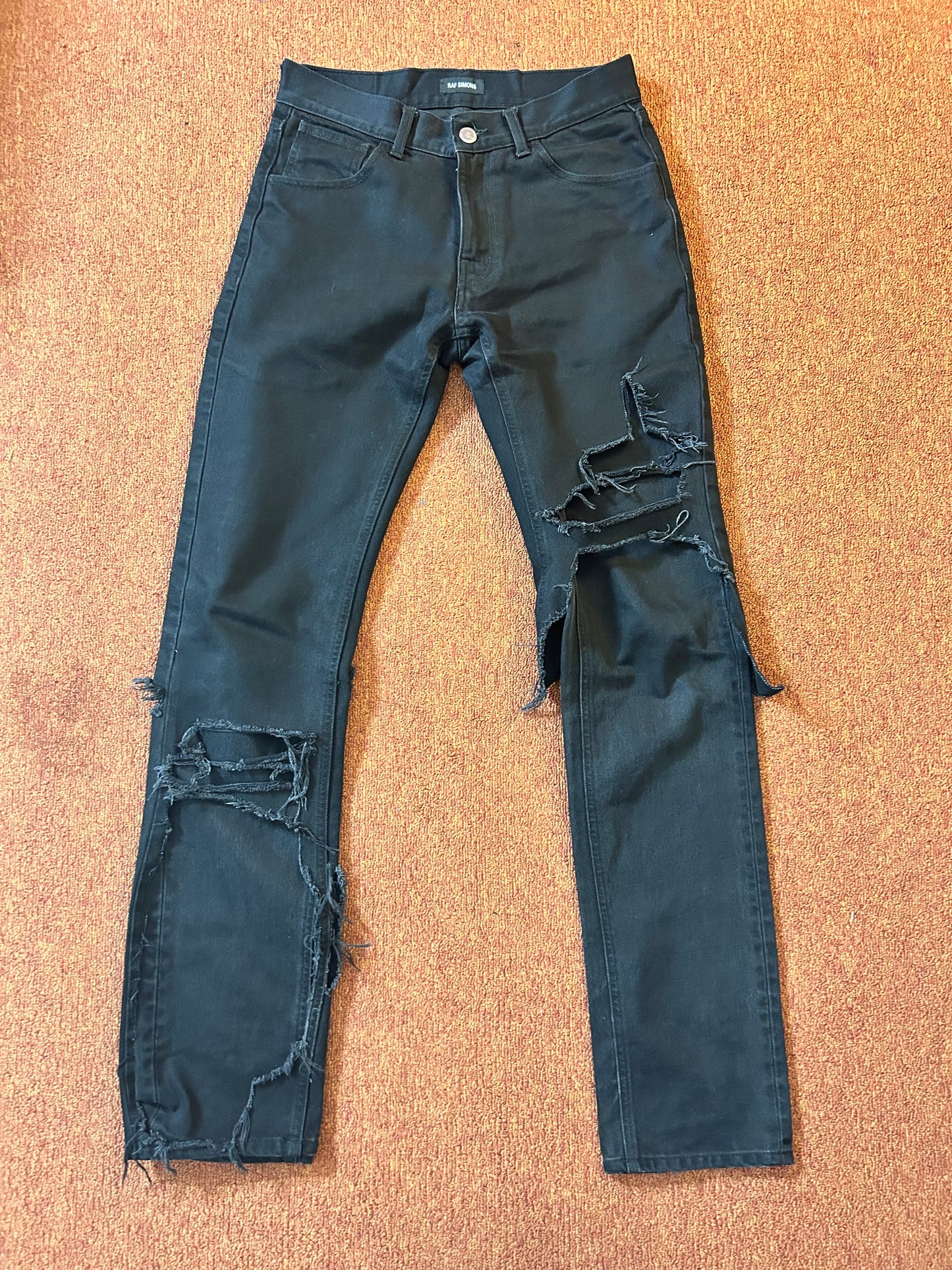 SS20 Raf Simons Destroyed Denim Pants