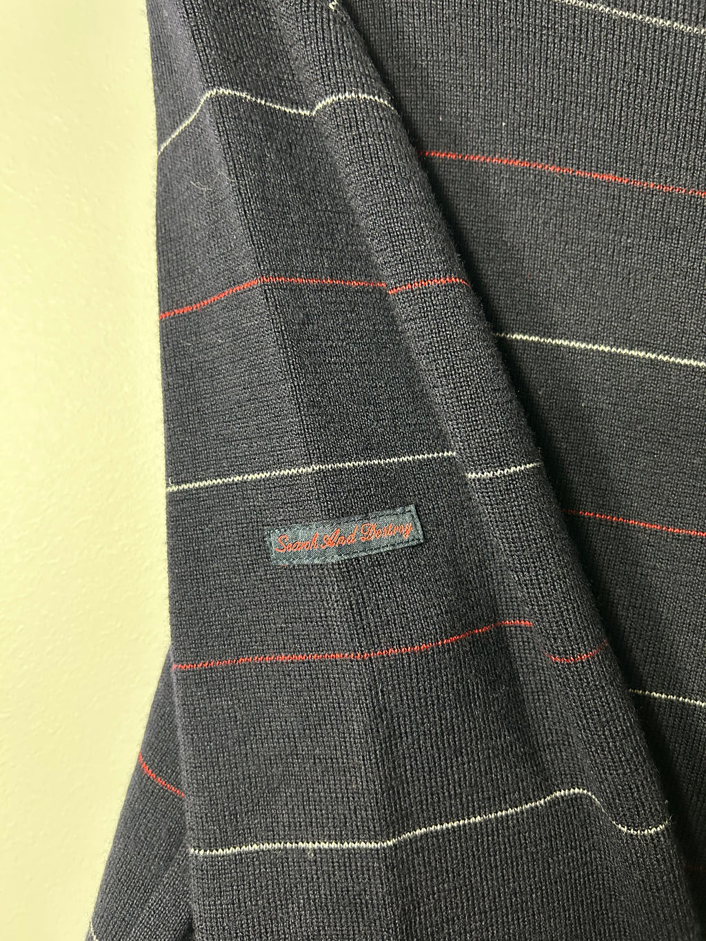 Raf Simons AW01 'Riot Riot Riot' Merino Wool Striped Knit Sweater