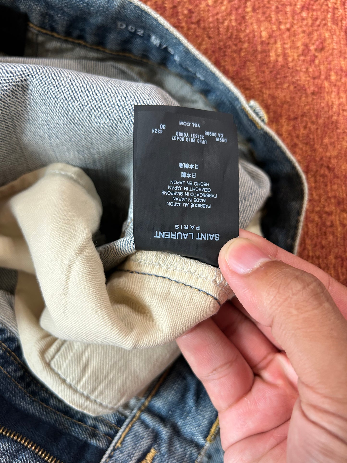 saint laurent fw2013 chain denim