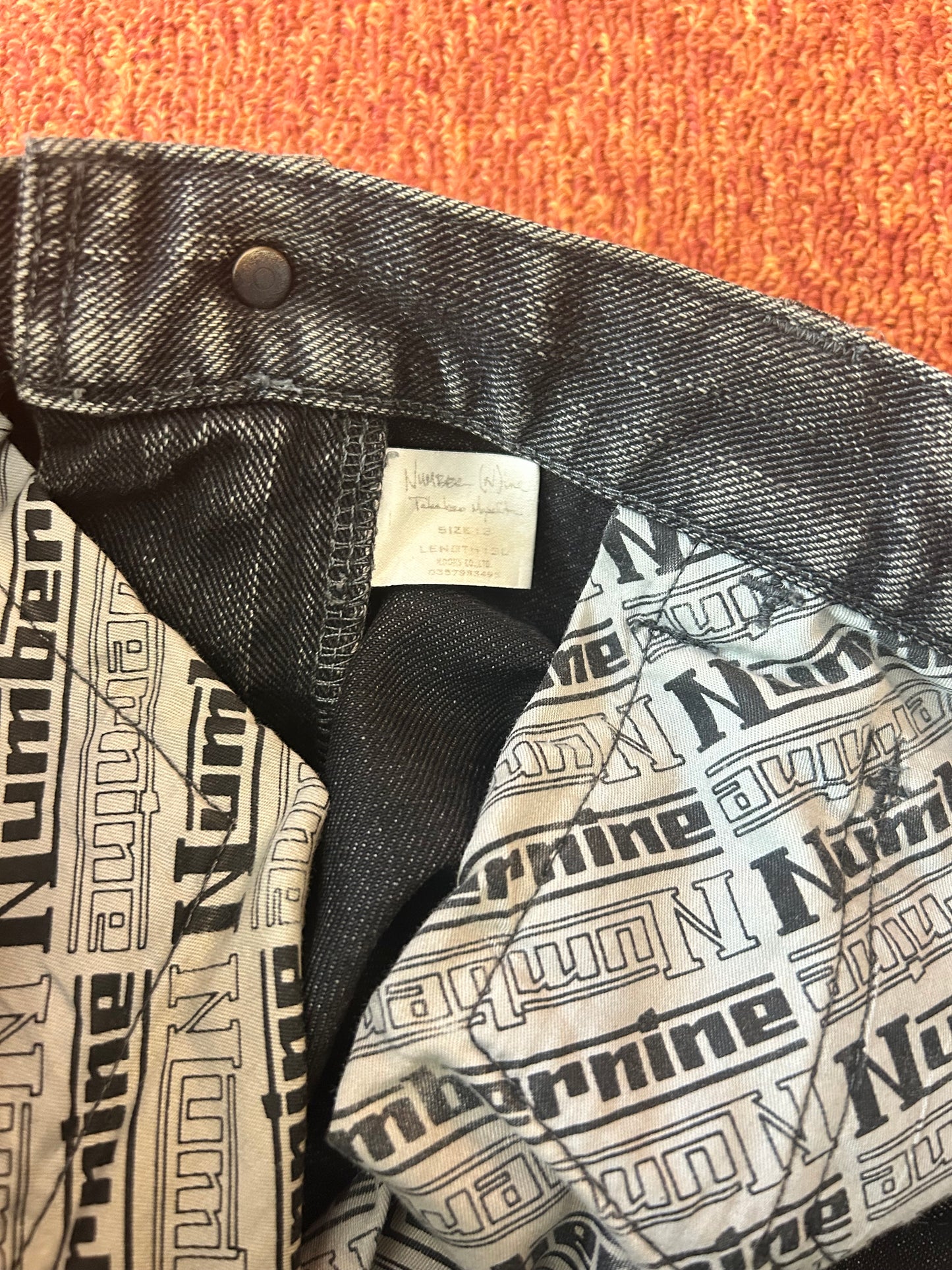 Number Nine Double Pocket Denim (Size 3)