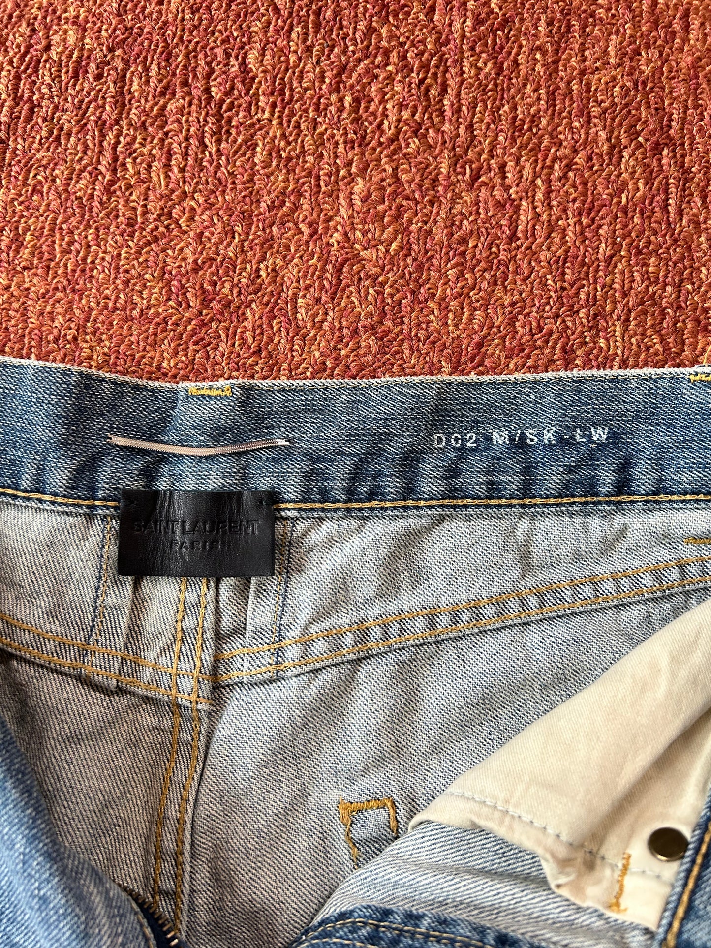 saint laurent fw2013 chain denim