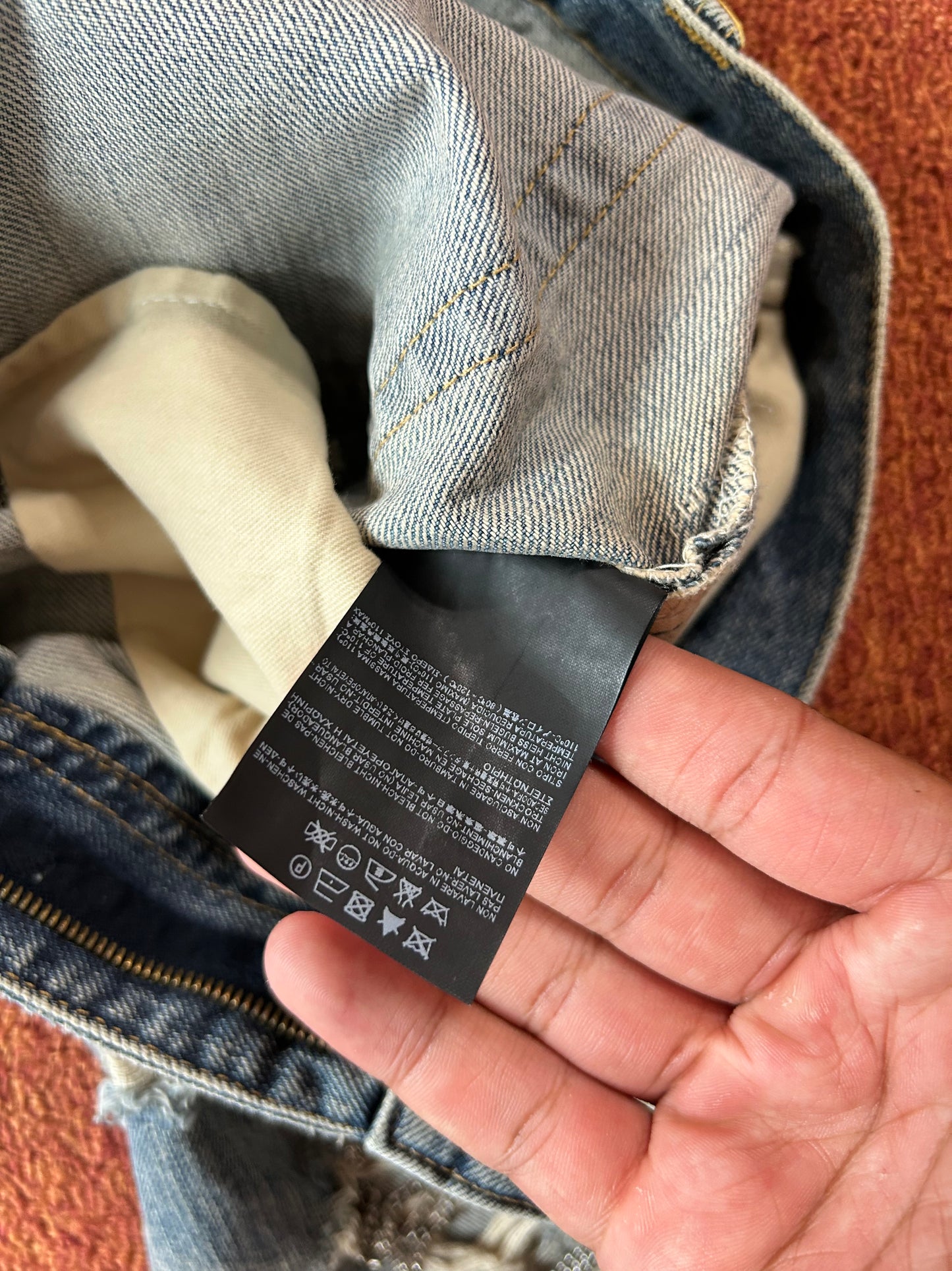 saint laurent fw2013 chain denim