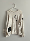 aw01 raf simons "riot riotriot" patched longsleeve
