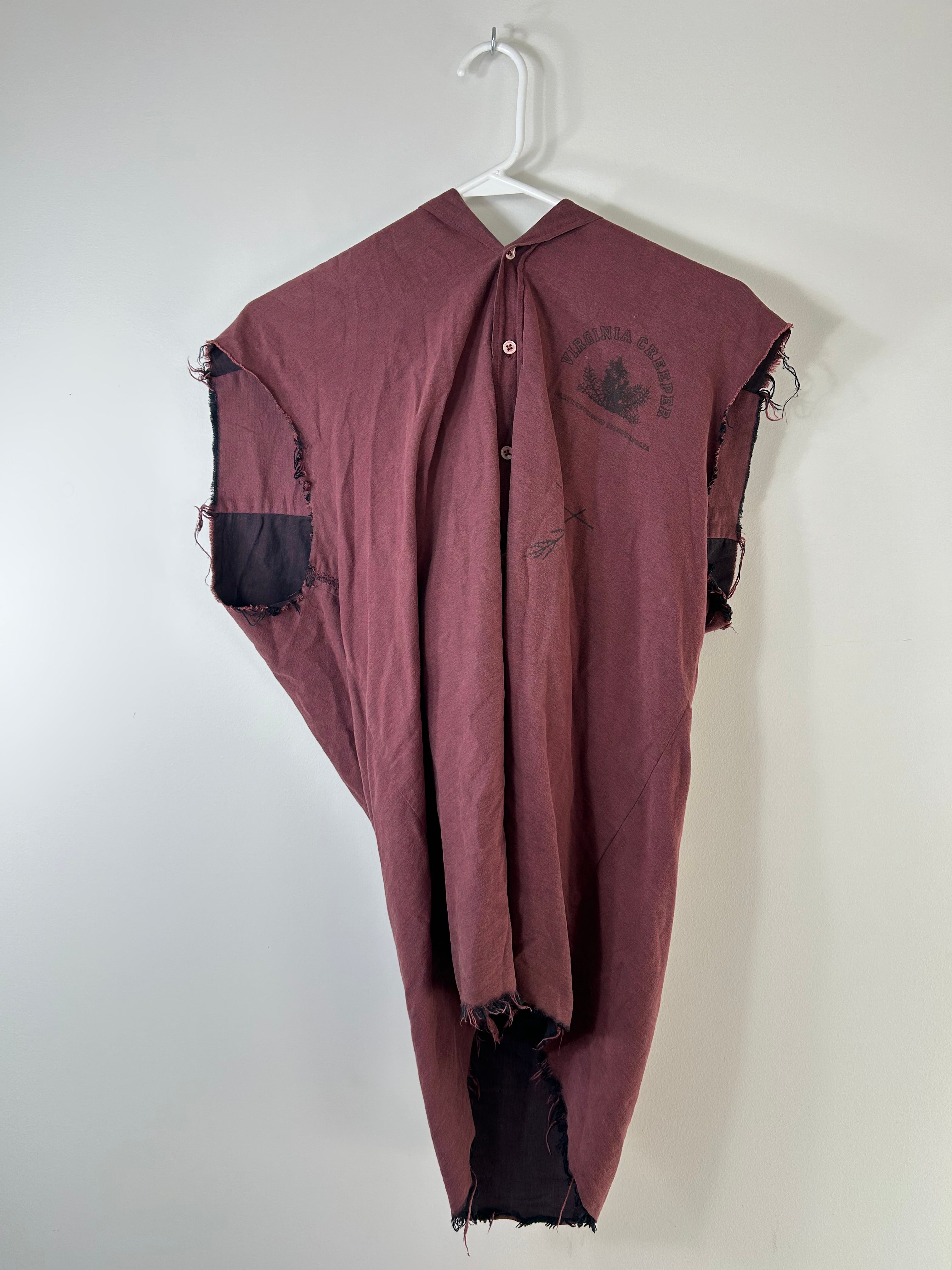 Raf Simon’s AW02 Virginia Creeper Sleeveless Button up hoodie