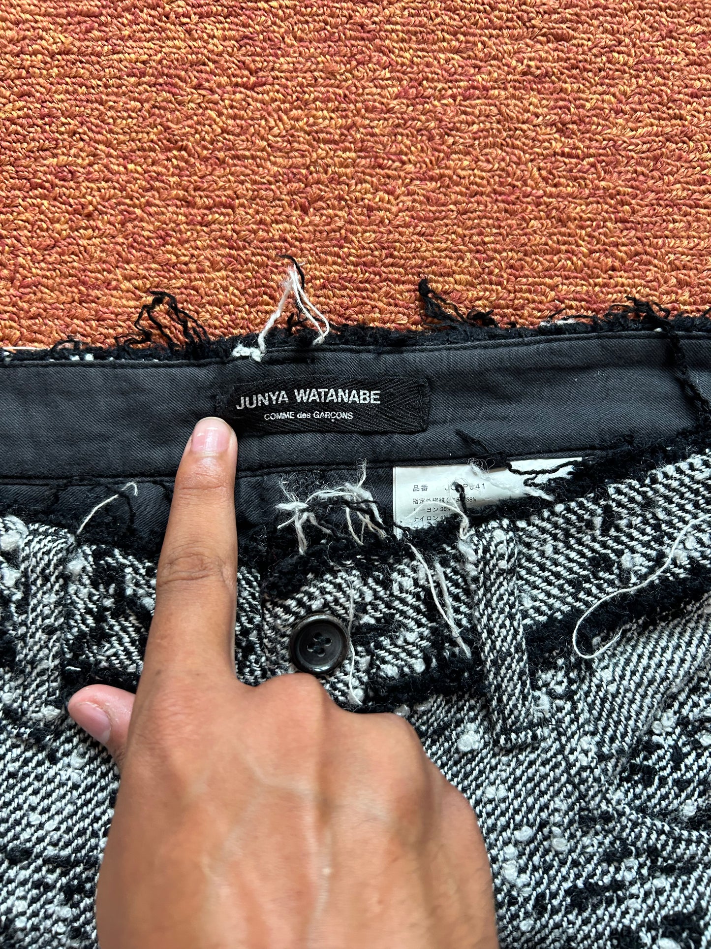 Junya Watanabe Ss05 distressed tweed pants