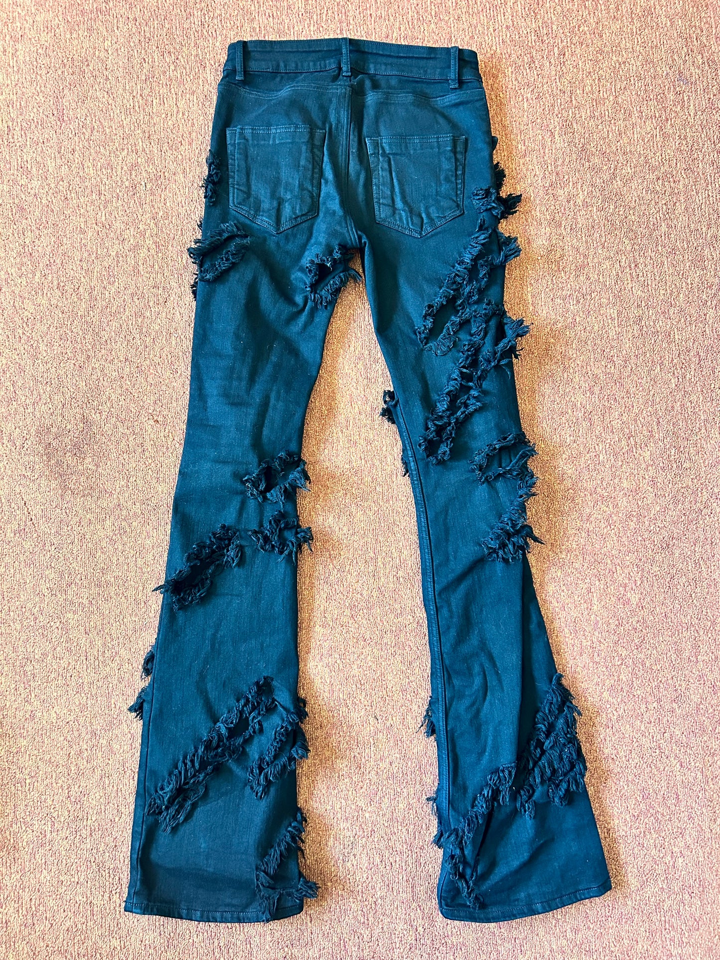 Rick Owens Slashed Tyrone Bootcut Jeans