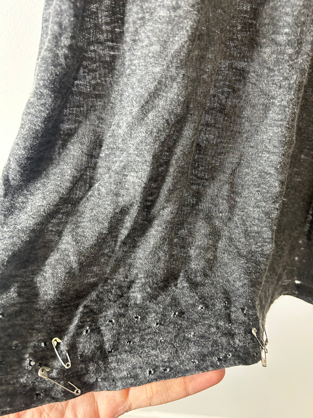 Balmain SS2011 Safety Pin Thrased Distressed Tank Top