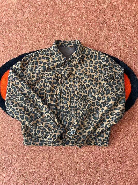Kapital Twill Aged Wool Leopard Print Jacket